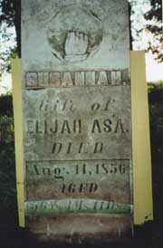 Susannah Asa headstone