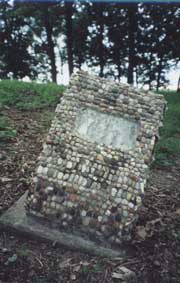 Homemade headstones for Sarah Brewer & her children.