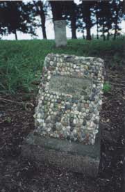 Homemade headstones for Sarah Brewer & her children.