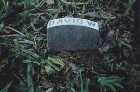 small headstone close to Burkett family monument