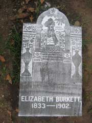 opposite side of Burkett family monument