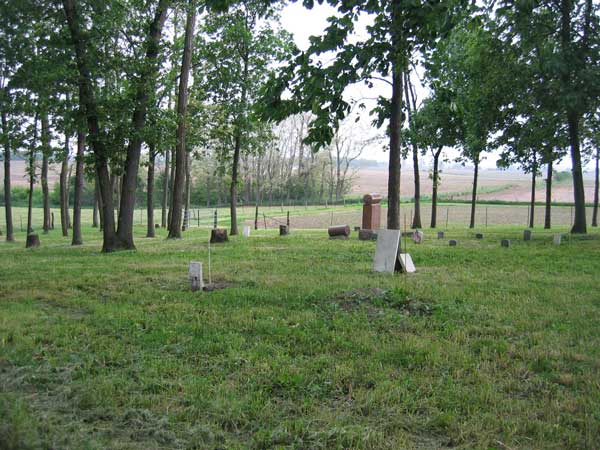 Numerous headstones in Essex Cemetery