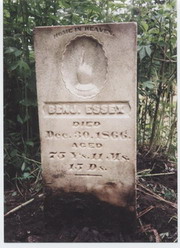 Benjamin Essex Headstone taken Spring 1996