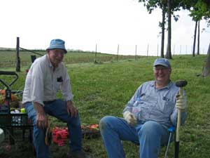 Keith Irwin and Don Schmidt are hard at work